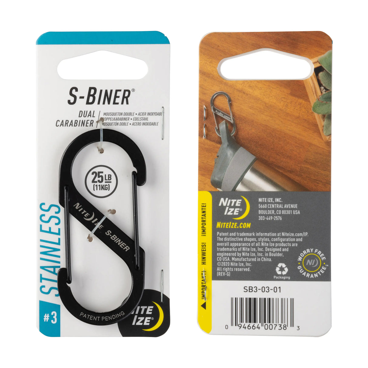 Nite Ize S-Biner Dual Carabiner Stainless Steel Heavy Duty