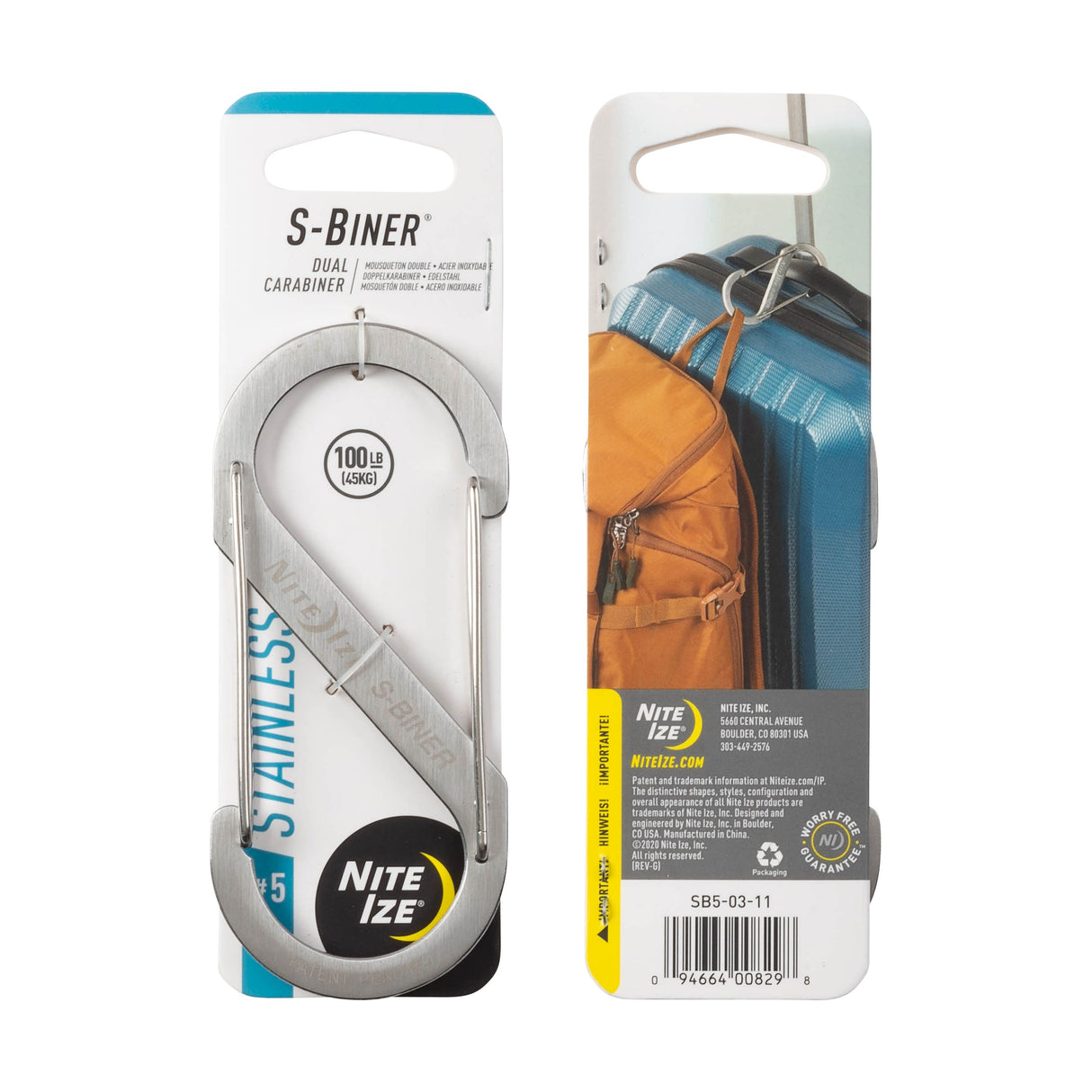 Nite Ize S-Biner Dual Carabiner Clip - Stainless Steel