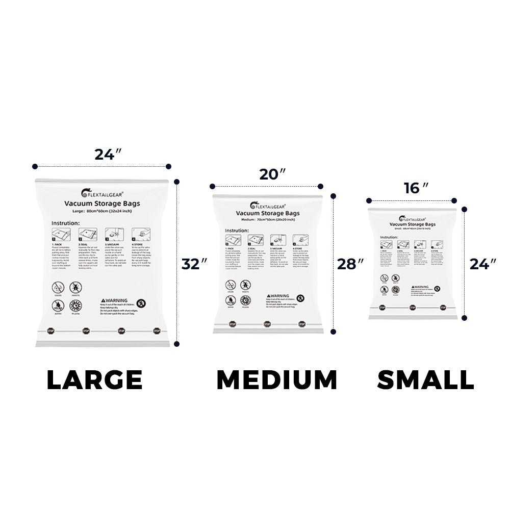 Flextail Vacuum Storage Bags by Flextail Travel Space Saver Set