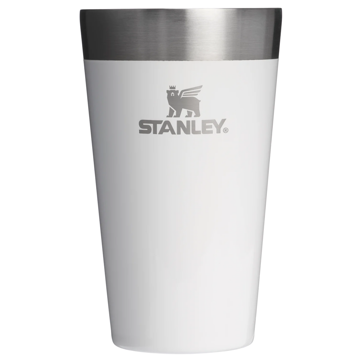 Stanley Adventure Stacking Beer Pint 16oz insulated stainless steel cup for outdoor use, shatterproof and rust resistant.