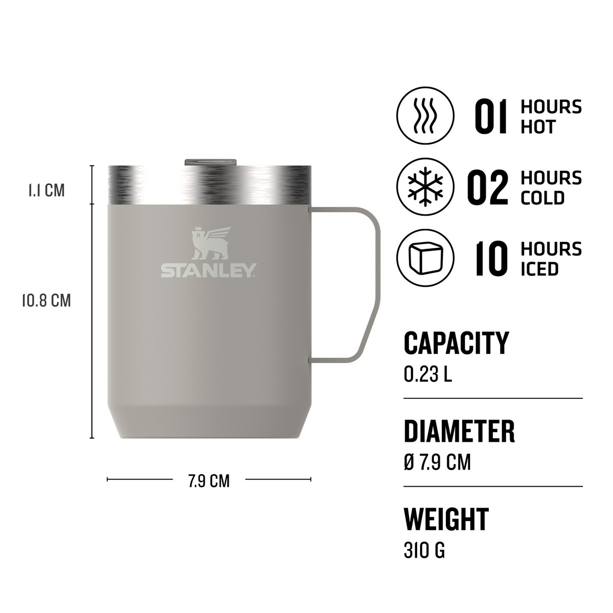 Stanley Classic Legendary Camp Mug - Insulated - 7.7 oz / 0.23L