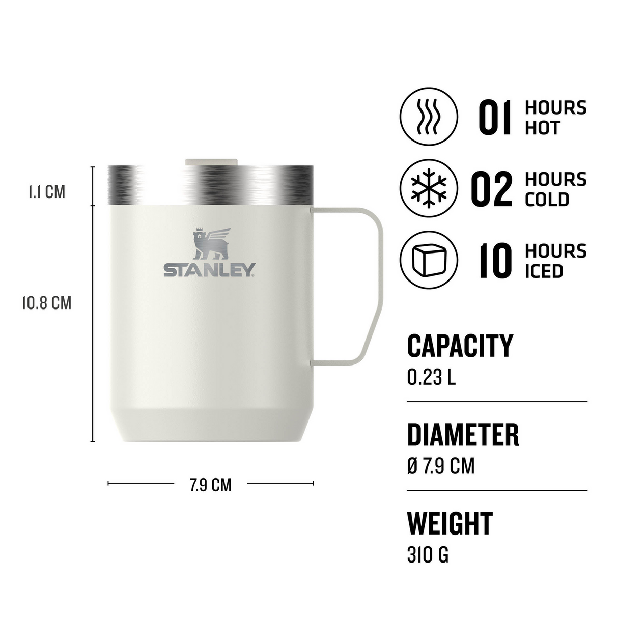 Stanley Classic Legendary Camp Mug - Insulated - 7.7 oz / 0.23L