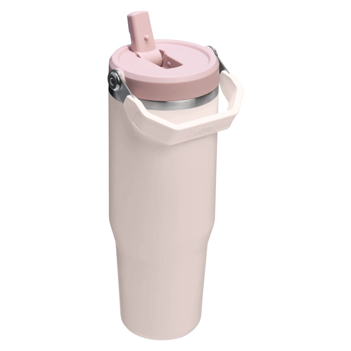 Stanley IceFlow Flip Straw Tumbler 30 oz in pink with flip straw and handle