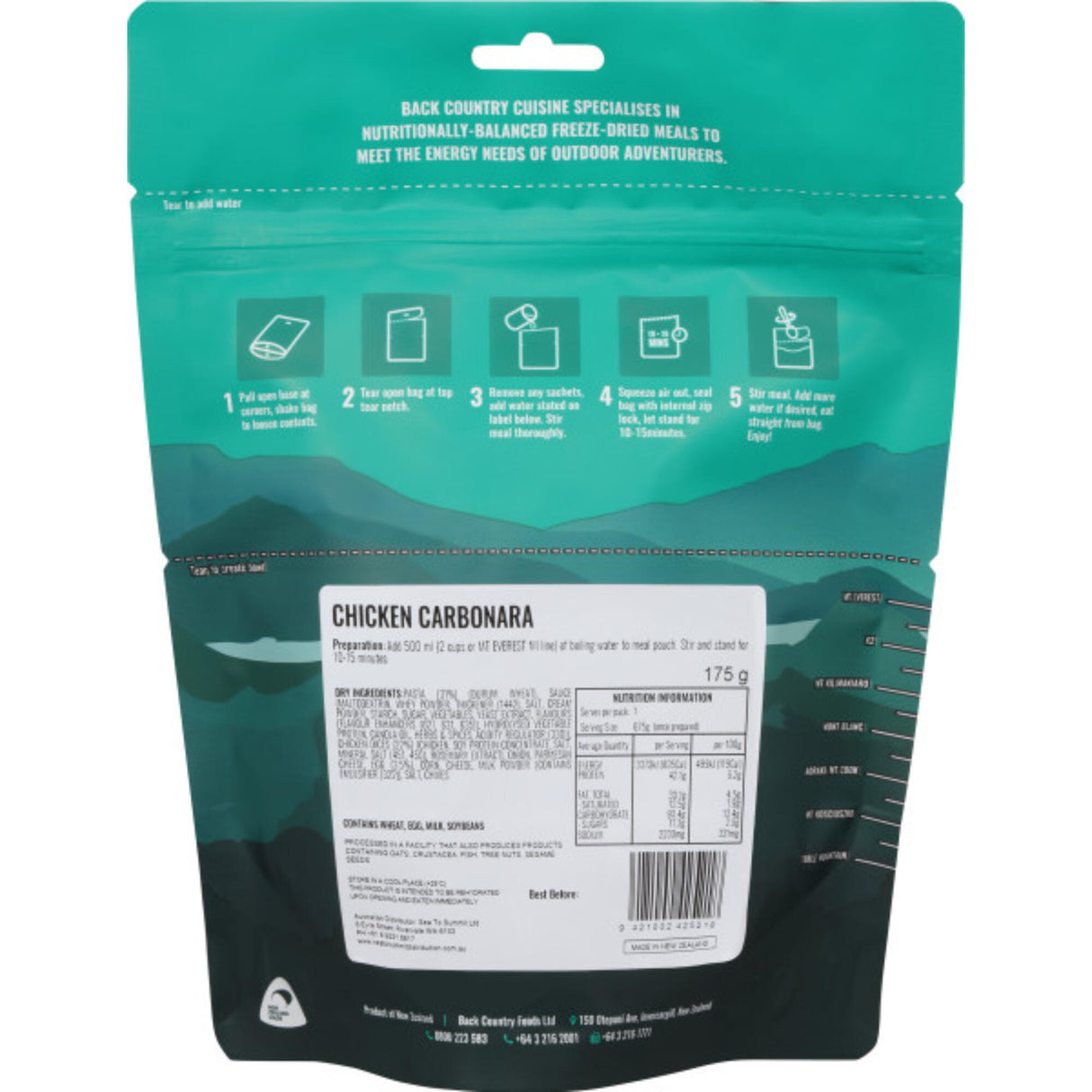 Back Country Cuisine Beef Stroganoff Camping Meal