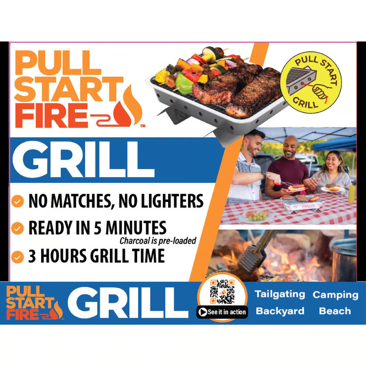 Pull Start Fire Grill