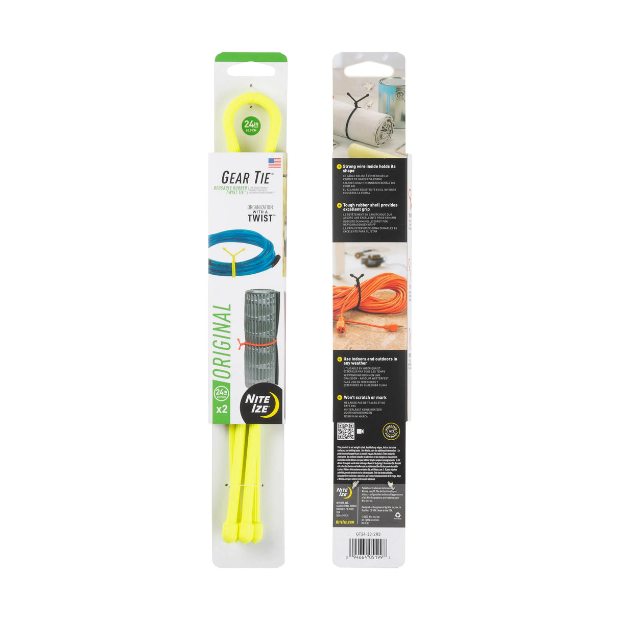 Gear Tie Original Reusable Rubber Twist Tie