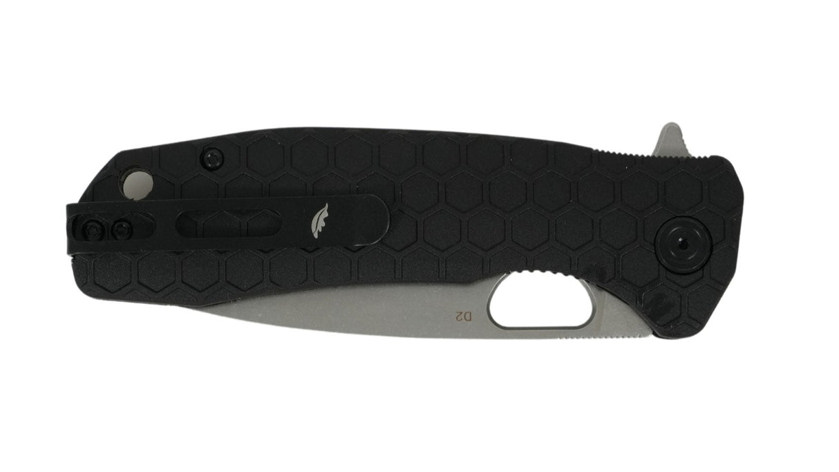 Limited Edition Large Black Drop Point Knife - D2 Steel