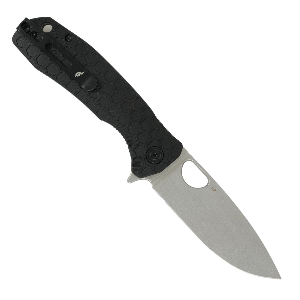 Limited Edition Large Black Drop Point Knife - D2 Steel