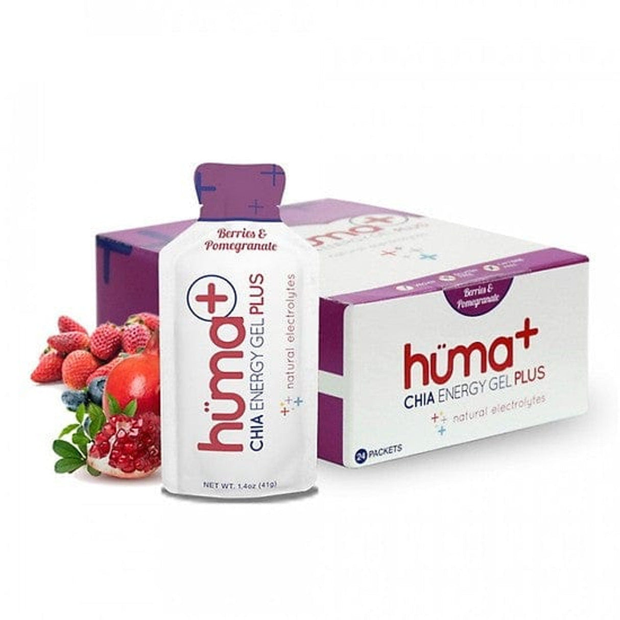 Huma Chia Energy Gel Plus - Berries & Pomegranate - 41g