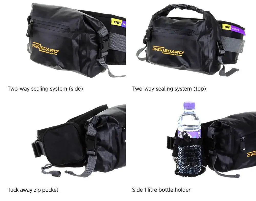 Overboard Pro-Light Waterproof Waist Pack 4L Hiking Dry Bag