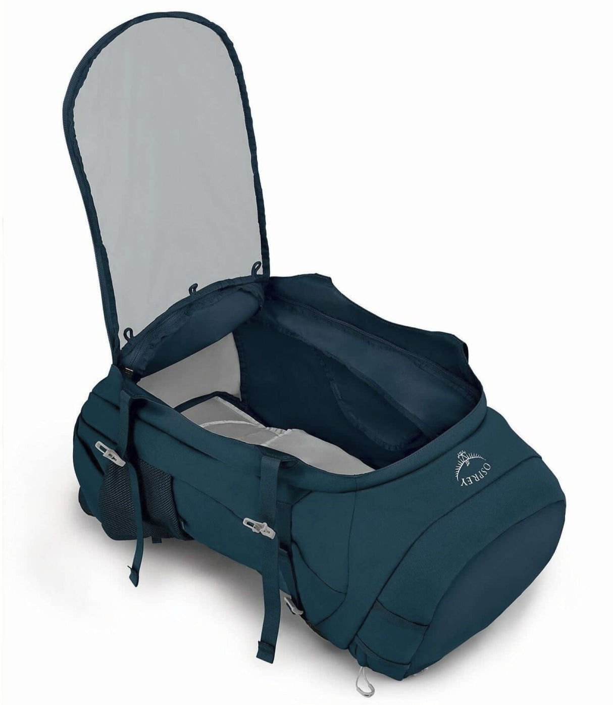 Fairview Trek 70 - Women backpack showing open storage, ideal for adventure travel by Osprey.