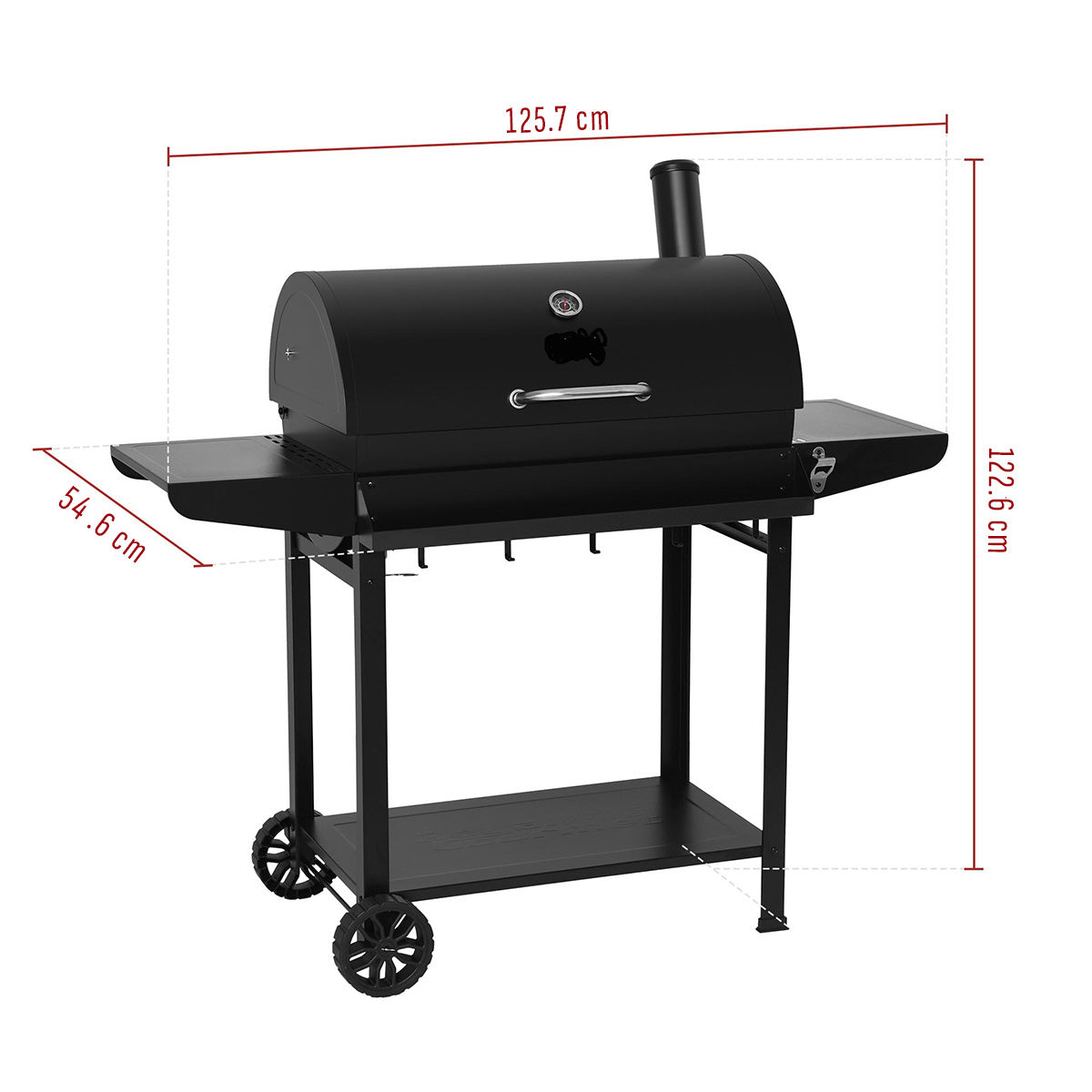 Royal Gourmet 30-Inch Barrel Charcoal Grill with Front Basket - Outdoor BBQ