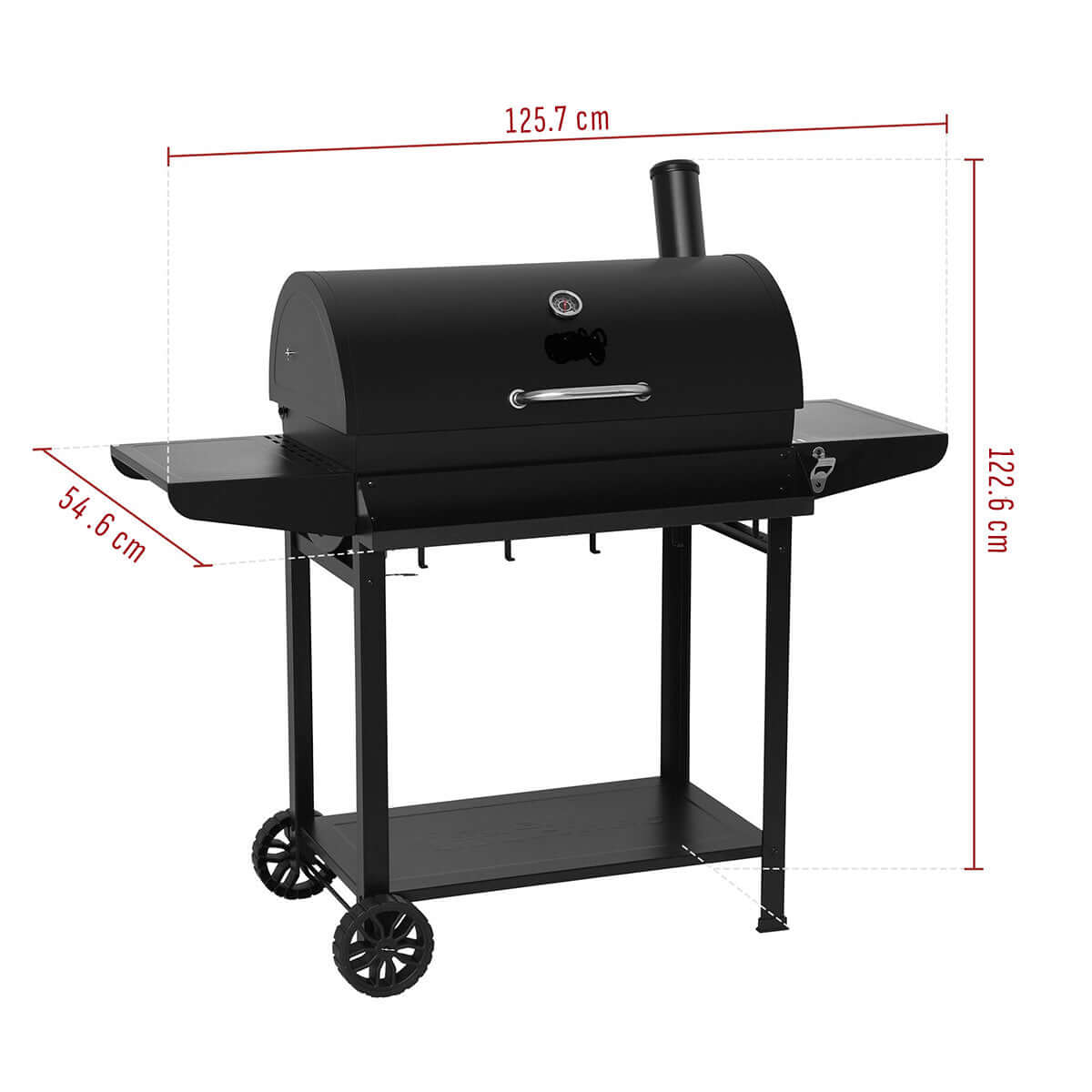 Royal Gourmet 30-Inch Barrel Charcoal Grill with Front Basket - Outdoor BBQ