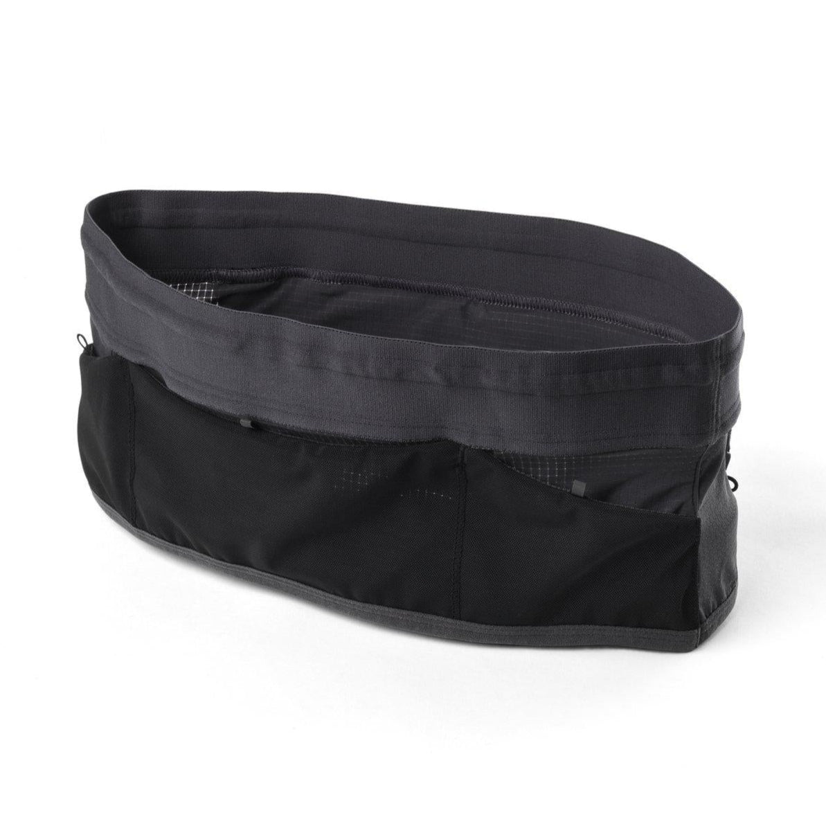 Silva Strive Loop Running Belt black — rear view showing continuous tube pocket.