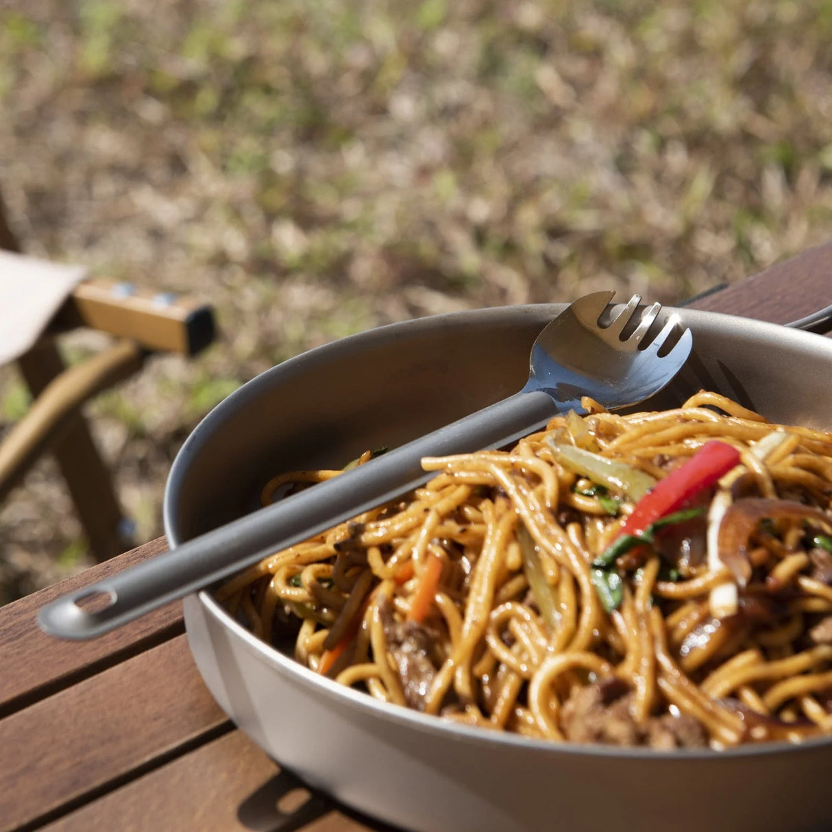 Long Handle Titanium Spork