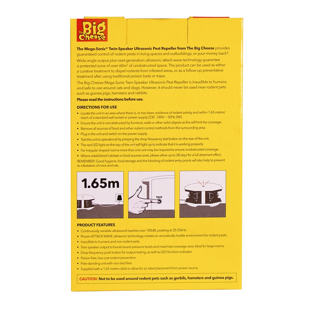 Mega-Sonic Twin-Speaker Pest Repeller