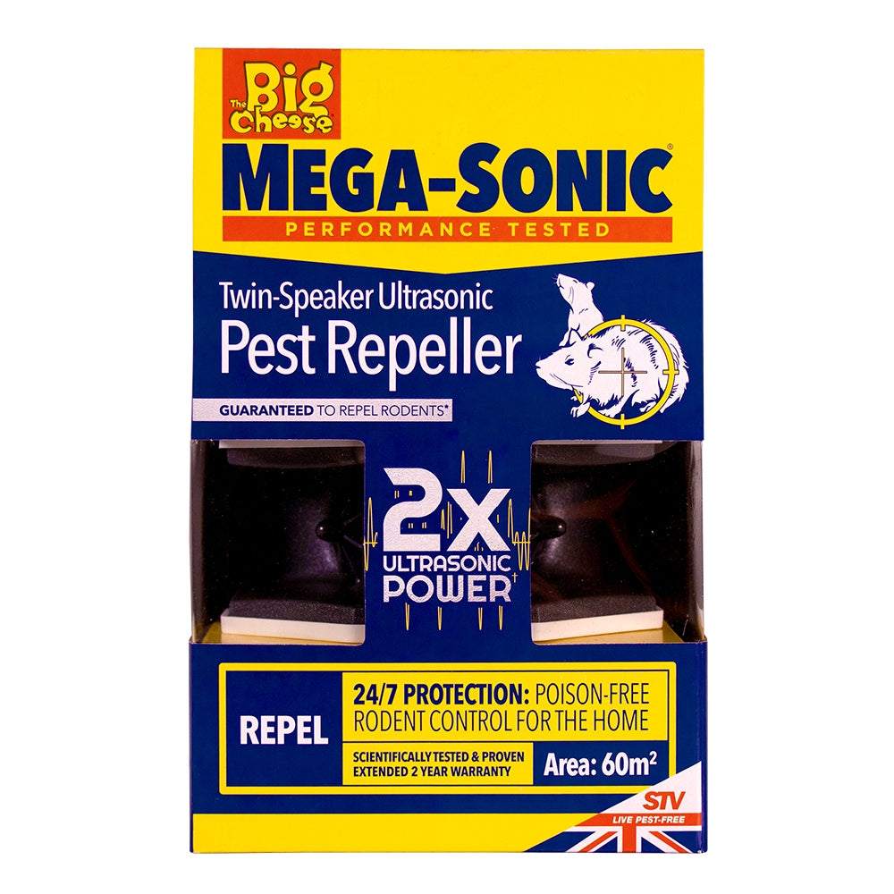 Mega-Sonic Twin-Speaker Pest Repeller