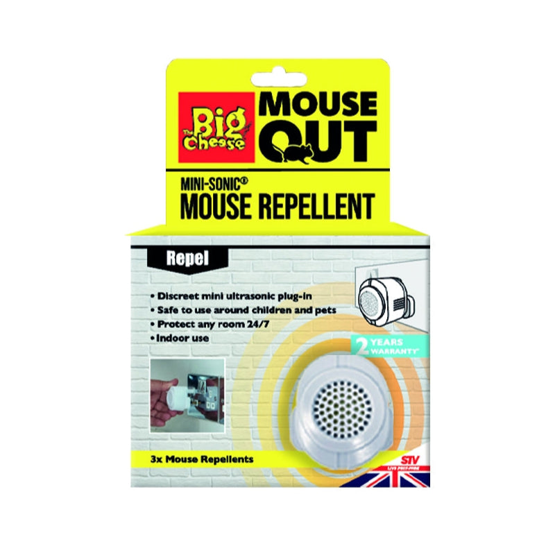 Mouse Out Mini-Sonic Mouse Repellent - 3 Pack