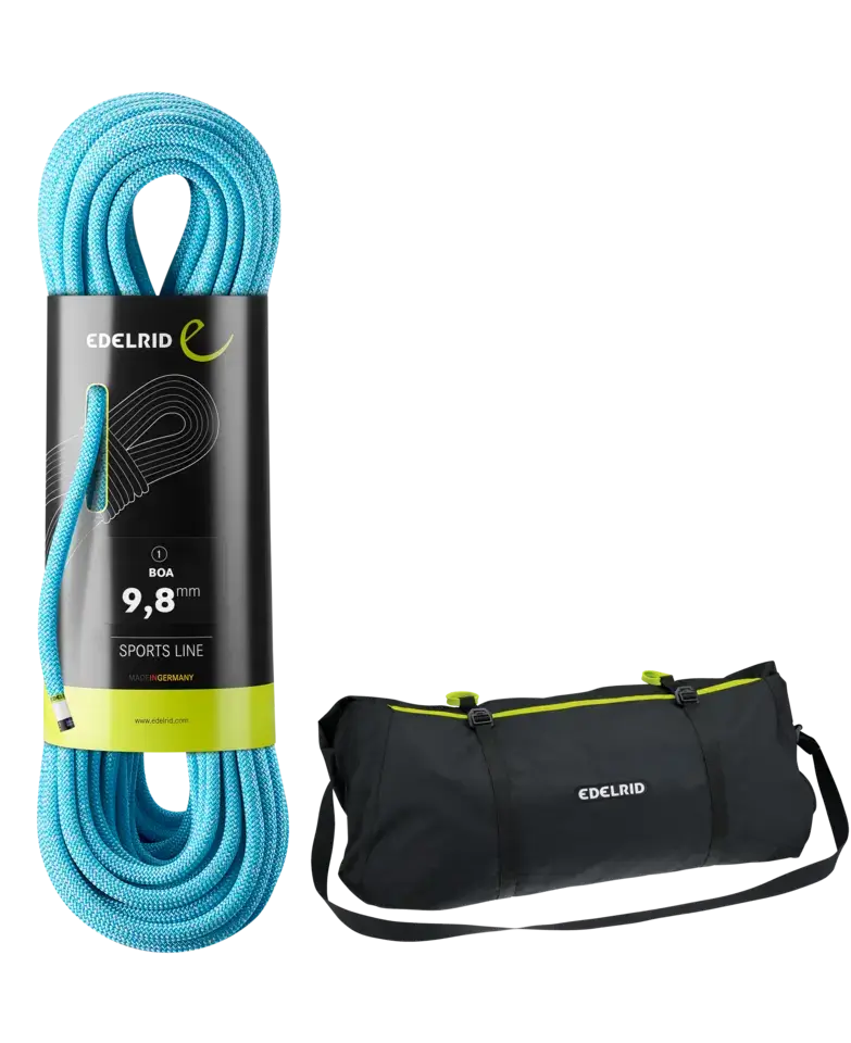 Edelrid Boa 9.8mm with Rope Bag Liner Sport Climbing Rope and bag