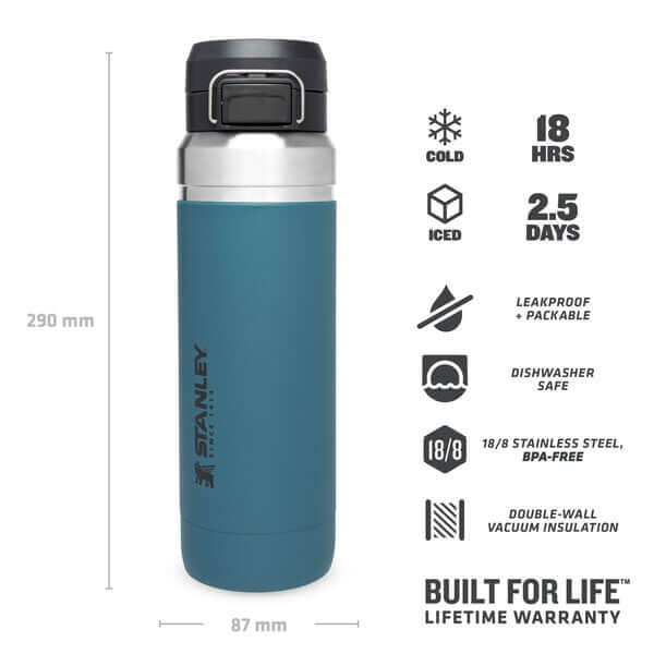 Stanley Go Quick Flip Water Bottle Leakproof - 34 oz / 1 L