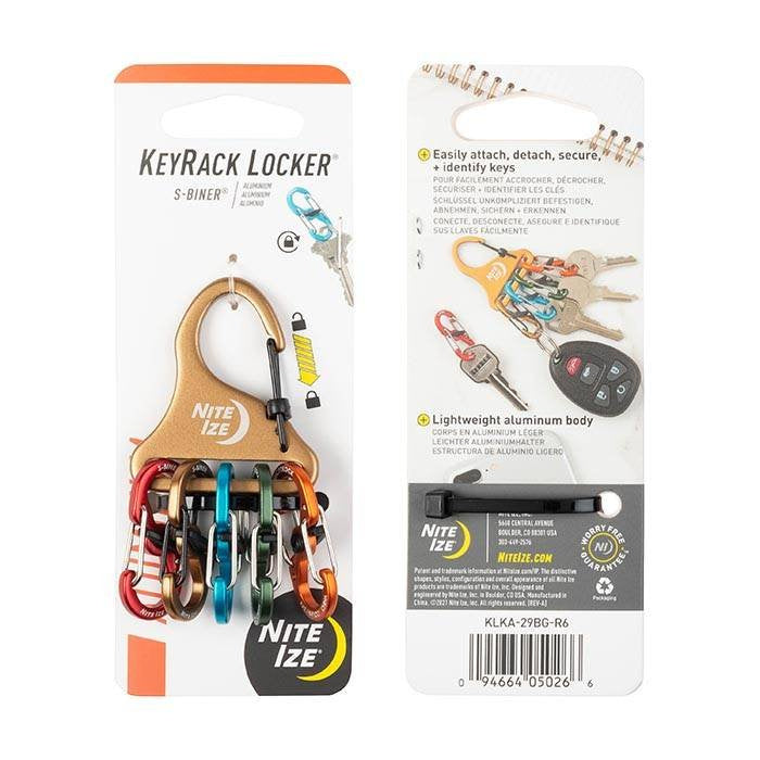 Nite Ize Keyrack Locker S-Biner Aluminum Key Holder