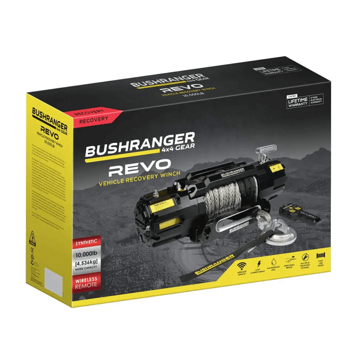 Bushranger Revo Synthetic Winch - 4.5T