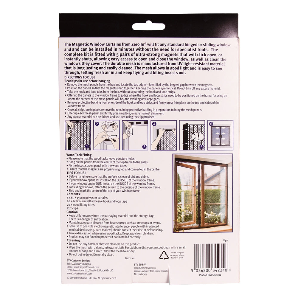 Magnetic Window Insect Curtain - Twin Pack