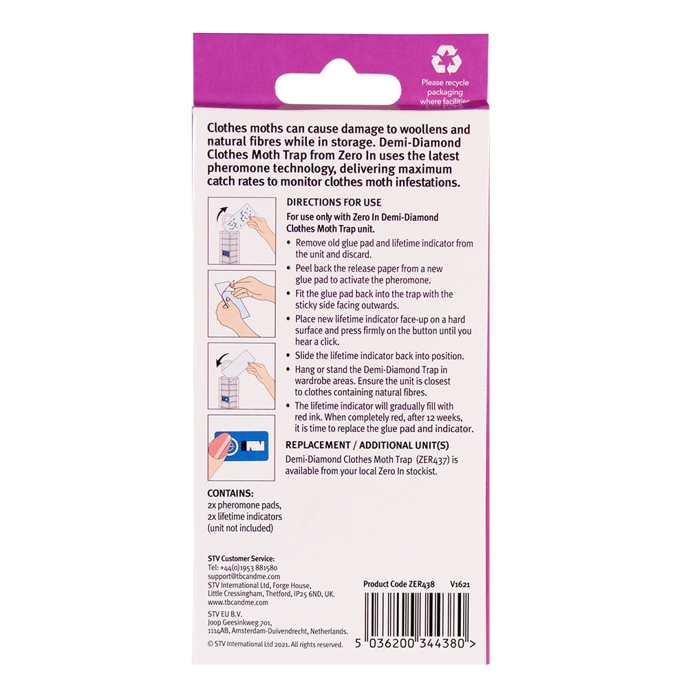 Demi-Diamond Clothes Moth Killer Refill - Twin Pack