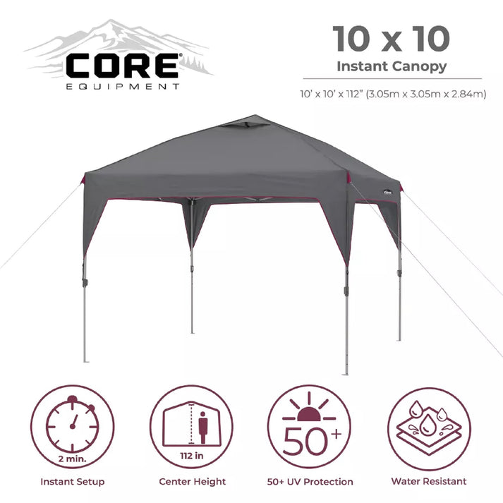 Instant Canopy - 10' x 10' - Dark Grey