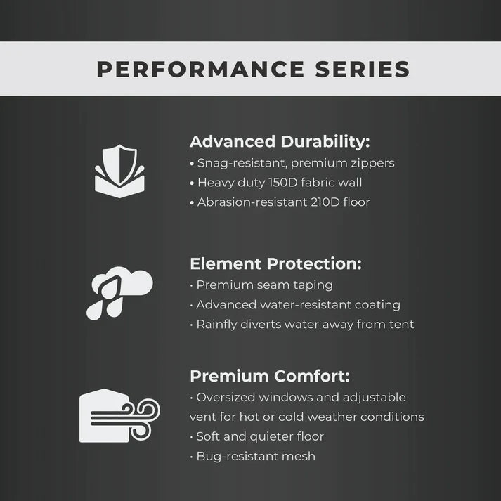 Core Equipment 8 Person Instant Cabin Performance Tent - 13' x 9'