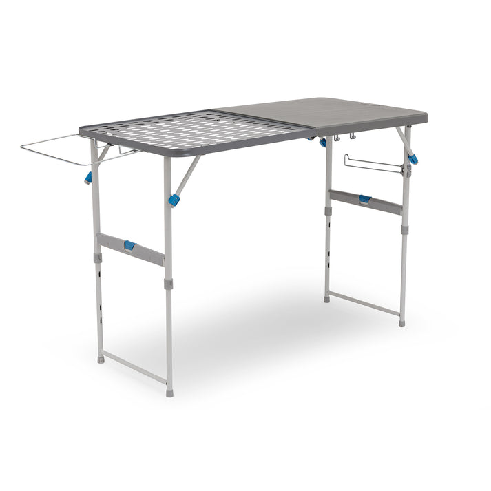 Core Equipment 4 Foot Tailgating Table with FlexRail & Adjustable Heights