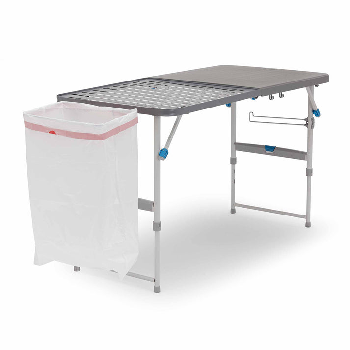 Core Equipment 4 Foot Tailgating Table with FlexRail & Adjustable Heights