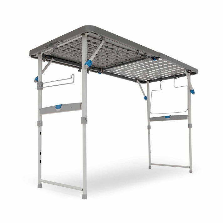 Core Equipment 4 Foot Tailgating Table with FlexRail & Adjustable Heights