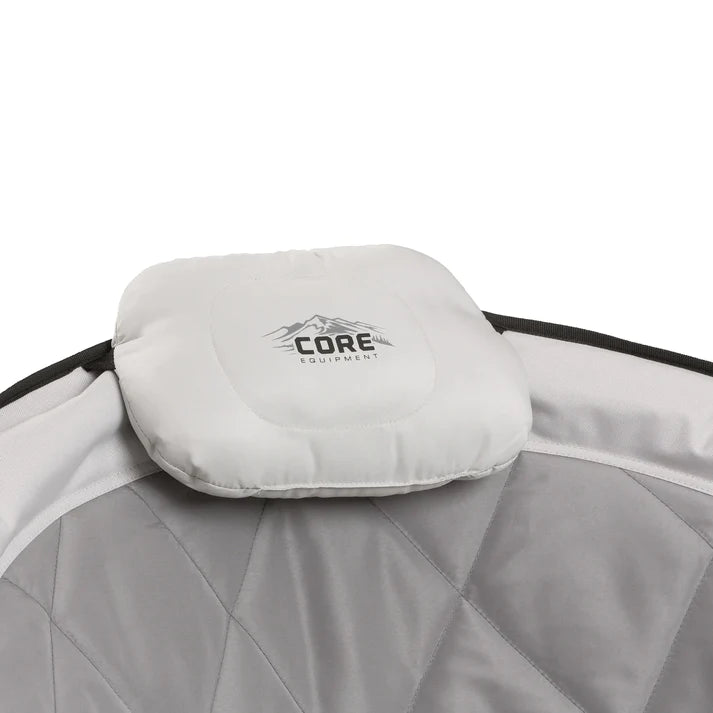 Core Equipment Oversized Padded Round Chair with quilted seat and headrest