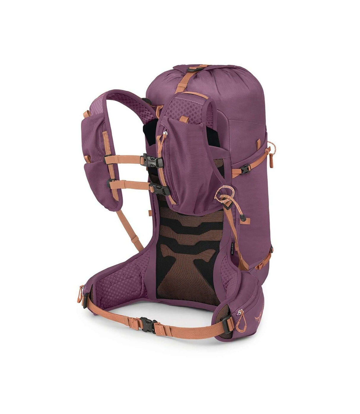 Osprey Tempest Velocity 30 Women Hiking Backpack 30L in purple, showcasing its ergonomic harness and spacious design for multi-sport use.