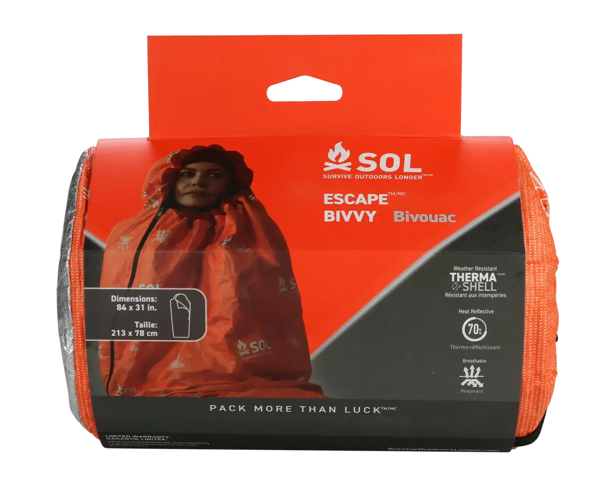 Survive Outdoors Longer Escape Bivvy with Hood - Orange