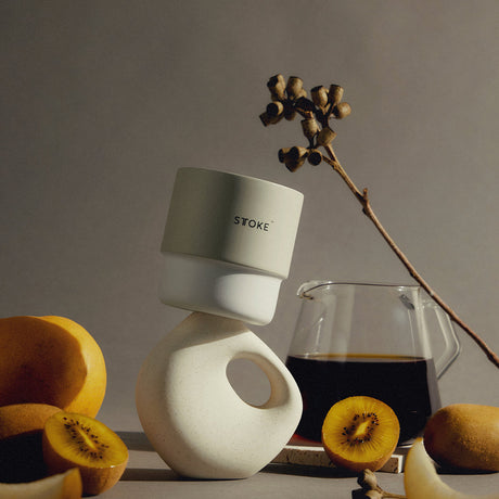 Sttoke Swirl 7 oz Ceramic Home Coffee Cup - Dishwasher Safe