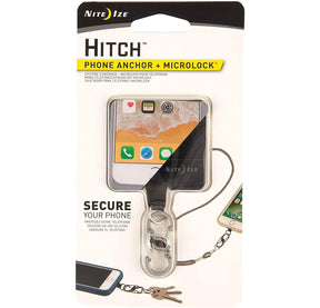 Nite Ize Hitch Phone Anchor + Microlock Locking Clip Tether