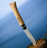Opinel Traditional Stainless Steel Knife with Virobloc safety ring for outdoor and daily use