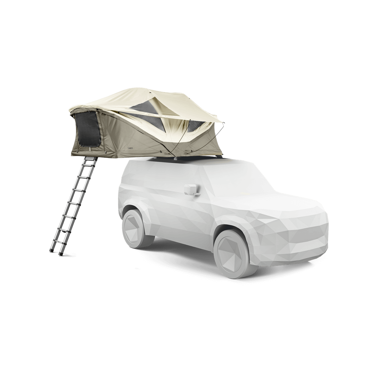 Car with Thule Approach - Car Roof Top Tents on top for adventure travel