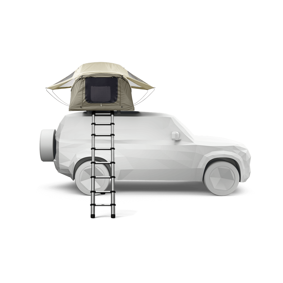 Thule Approach - Car Roof Top Tents by Thule, setup on a car for adventure travel with spacious interior and comfort for rugged journeys.
