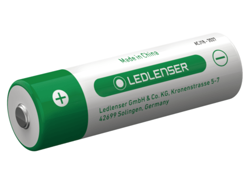 Ledlenser 21700 Li-ion Rechargeable Battery 4800mAh angled view