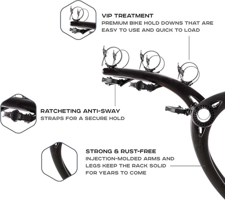 Saris Bones 3-Bike Trunk Rack Bicycle Car Carrier