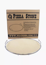 Pizza Stone Set with Stainless Steel Carry Rack