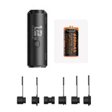 Flextail Zero Pump — six included nozzles laid out for multi-brand valves.