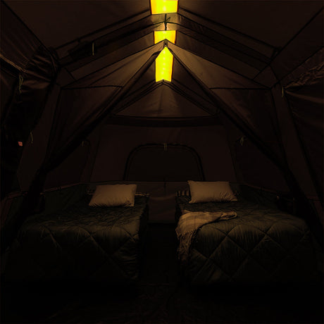 Core Equipment 9 person lighted instant cabin tent LED night light mode