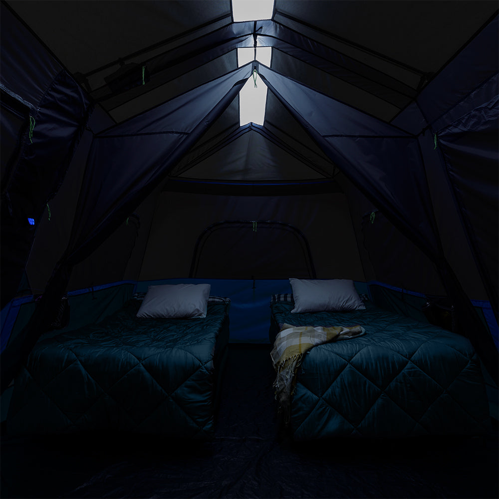 Core Equipment 9 person lighted instant cabin tent LED night light mode