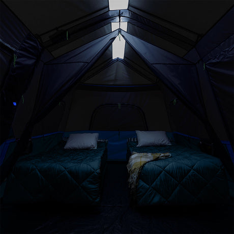Core Equipment 9 person lighted instant cabin tent LED night light mode