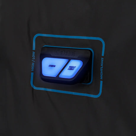 Core Equipment 9 person lighted instant cabin tent LED night light mode