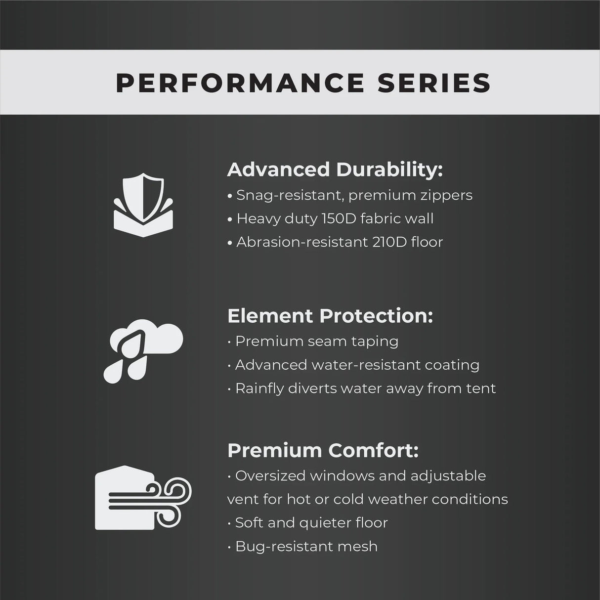 4 Person Instant Cabin Performance Tent - 8' x 7'